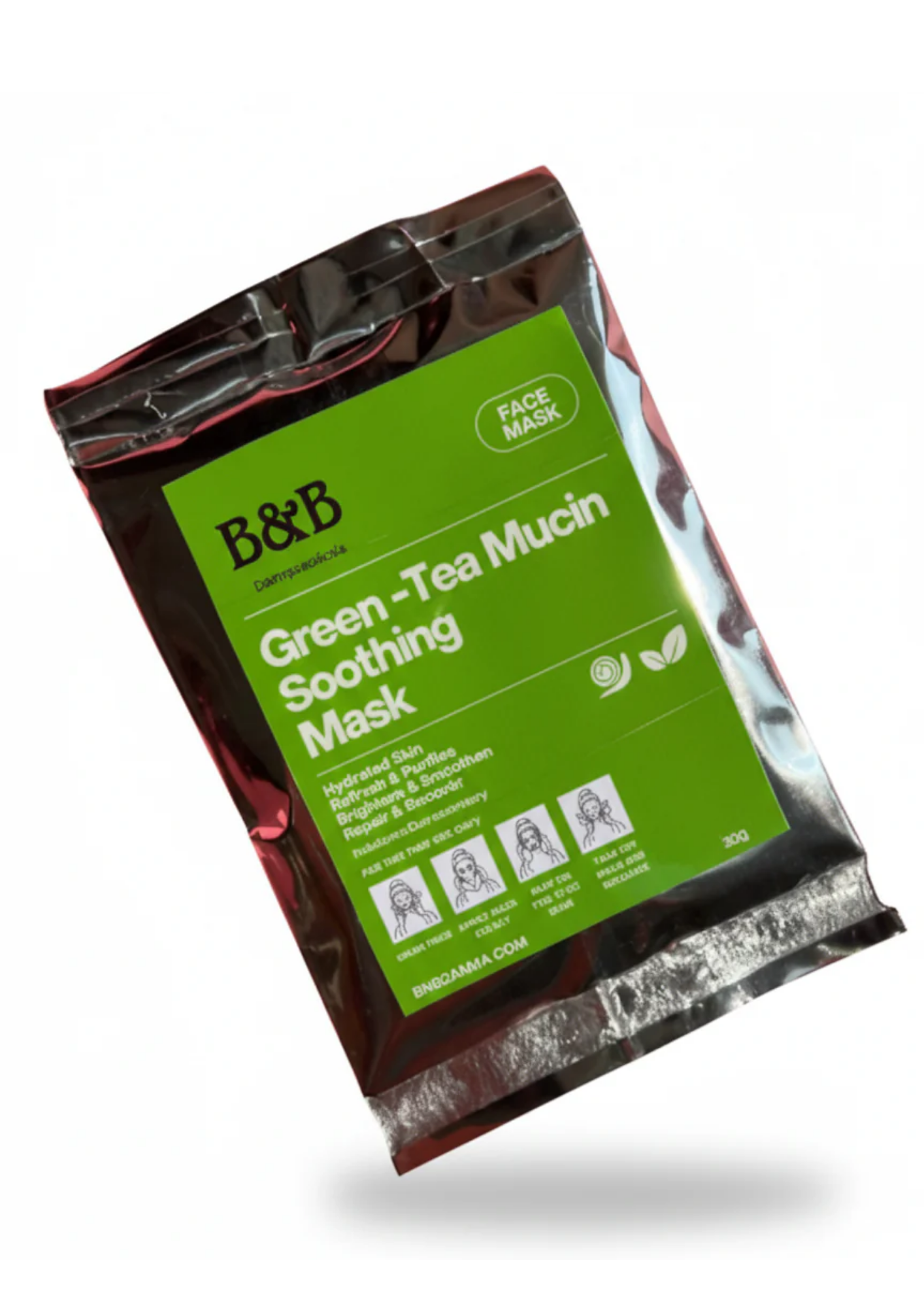 Green-Tea Snail Mucin Face Sheet Mask