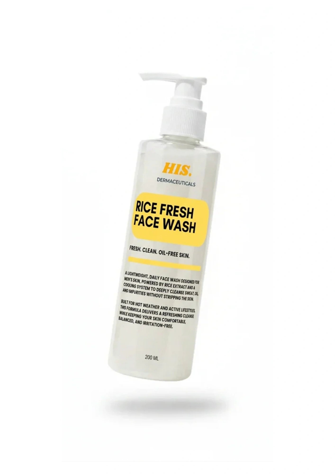 HIS Derma Rice Fresh Face Wash For Men