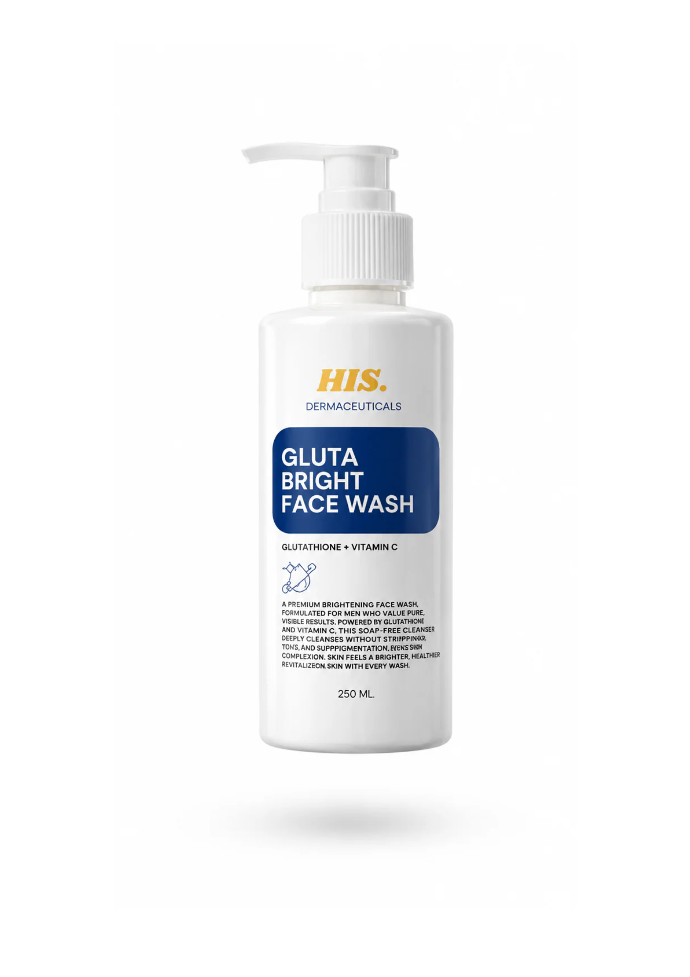 His Derma Gluta Bright Facewash For Men