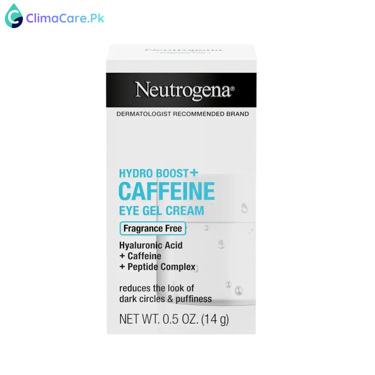 NEUTROGENA Hydro Boost+ Caffeine Eye Gel Cream, Fragrance Free, 0.5 Oz
