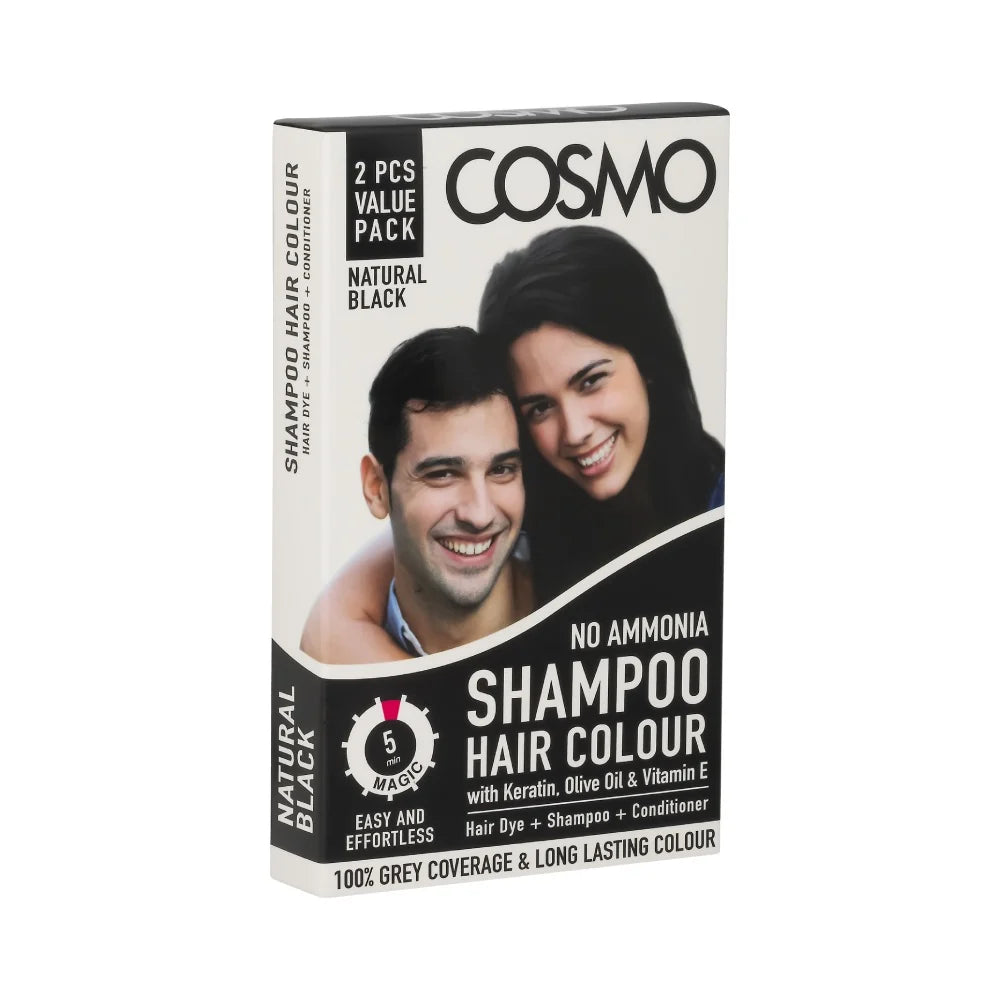 Natural Black Colour Shampoo 50ml – 2PCS Value Pack