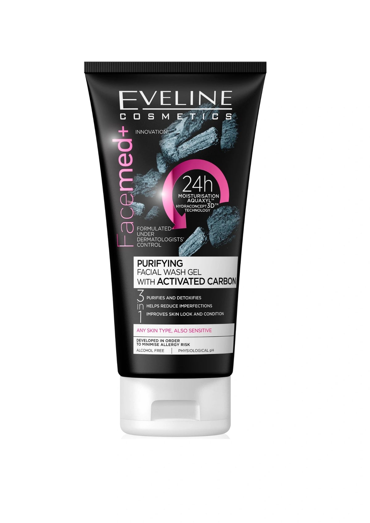 Purifying Charcoal Face Wash Gel With Activated Carbon