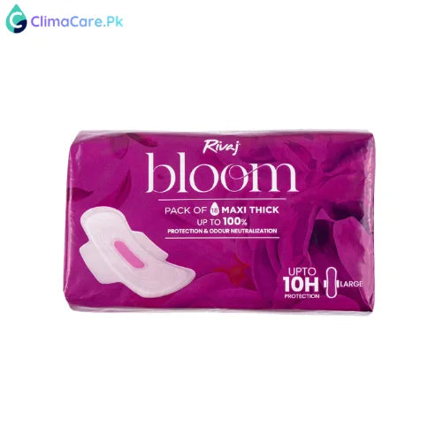 Rivaj Maxi Thick Bloom Sanitary Pads 18 PCS - Large