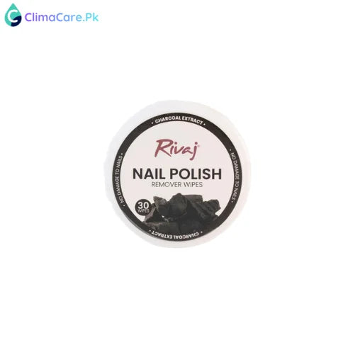 Rivaj Nail Polish Remover Wipes - Charcoal Extract