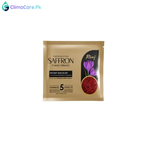 Rivaj Saffron Brightening Bleach Cream Sachet 28g