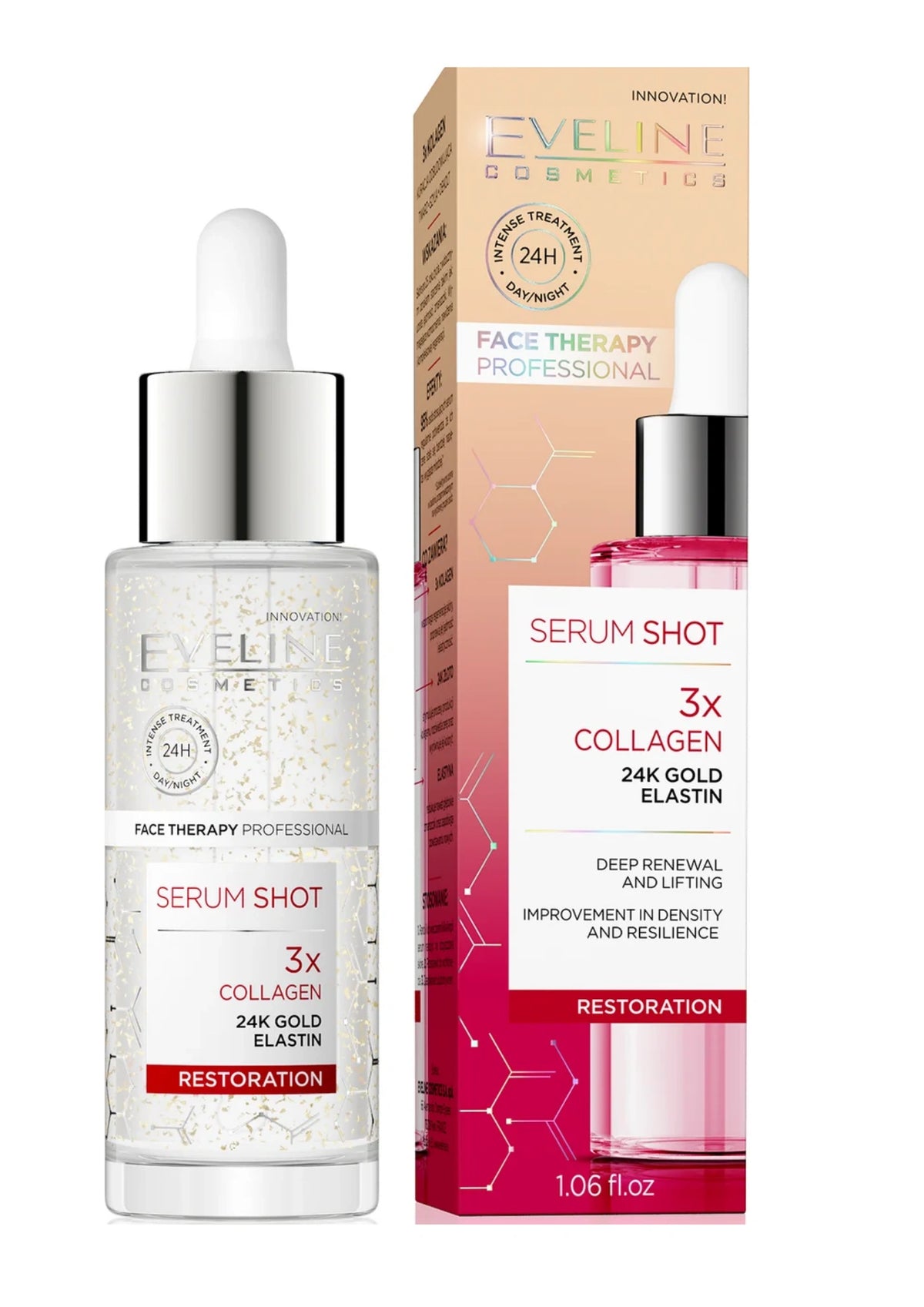 Serum Shot 3x Collagen 24K Gold Elastin - Restoration