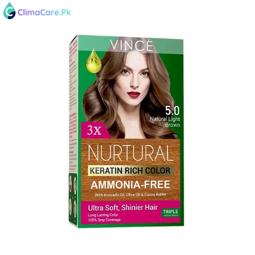VINCE 5.0 - Natural Light Brown - Nurtural Women Hair Color