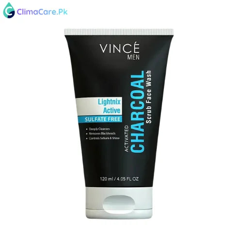 VINCE Charcoal Scrub Face Wash for Men