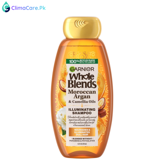 Garnier Whole Blends Illuminating Shampoo with Moroccan Argan & Camellia Oils