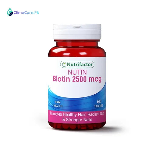Glow Beauty Nutin Biotin 2500mcg - 60 Tablets