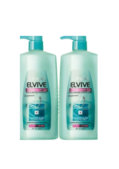 Elvive Extraordinary Clay Rebalancing Shampoo and Rebalancing Conditioner