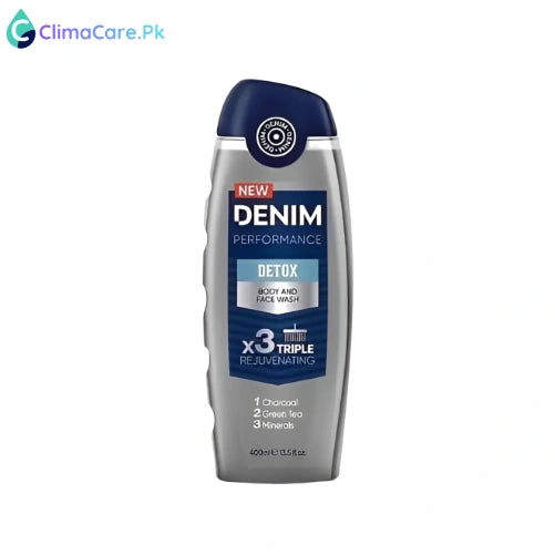 Glow Beauty Denim Performance Detox Body and Face Wash Triple Rejuvenating - 400ml