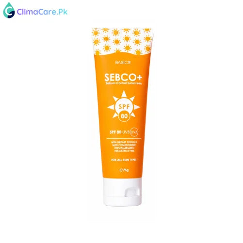 Glow Beauty Sebco+ Sunblock SPF80 - 75g
