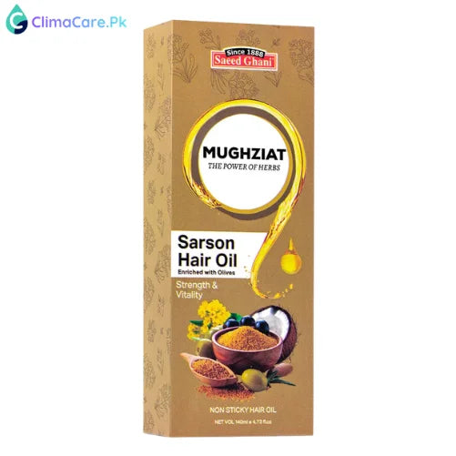 Saeed Ghani Sarson Hair Oil Enriched with Olives 140ml